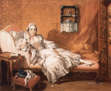  boucher - Retrato de la esposa del artista Francois Boucher